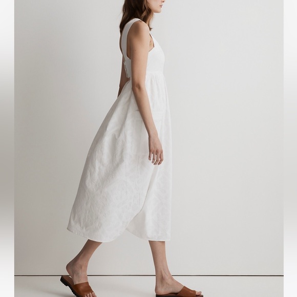 Madewell NWT Cutout Back Empire Midi Dress size 4 - Picture 3 of 12